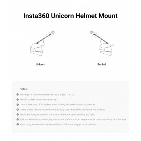 Montura Unicornio Insta360 para casco - Para cámara One R One X One X2 One RS