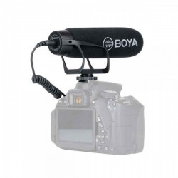 Micrófono BOYA BY-BM2021 Supercardioide condensador para cámaras, celulares y grabadoras