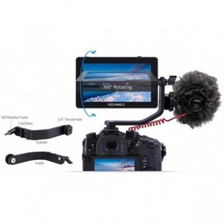 Monitor FEELWORLD F6 Plus para cámaras DSLR - 5.5 pulgadas touchscreen - 3D LUT