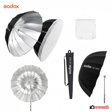 Sombrilla parabólica GODOX UB-165S (165cm) - Con tela difusora DPU-165T