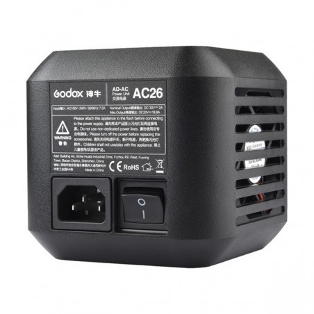 Adaptador de corriente AC26 para flash Godox AD600 Pro