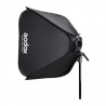 Softbox Godox para flash portátil 60x60cm incluye estuche, grilla y bracket tipo S2  Montura Bowens