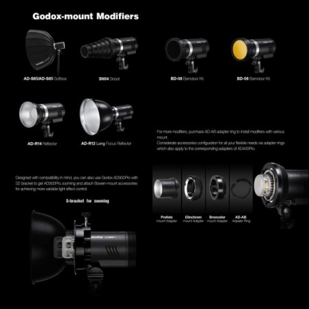 Flash portátil Godox AD300 Pro - Kit