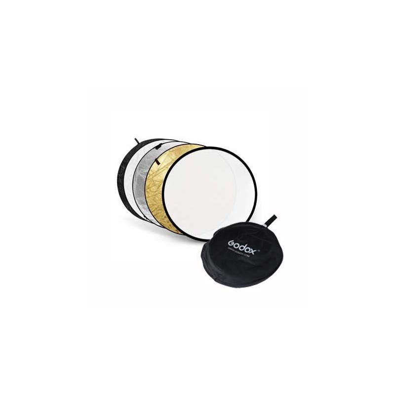 Flex Reflector 110cm GODOX 5 en 1 (Tonos fuertes: Oro, plata, negro,  blanco, translúcido) - Importaciones Arturia