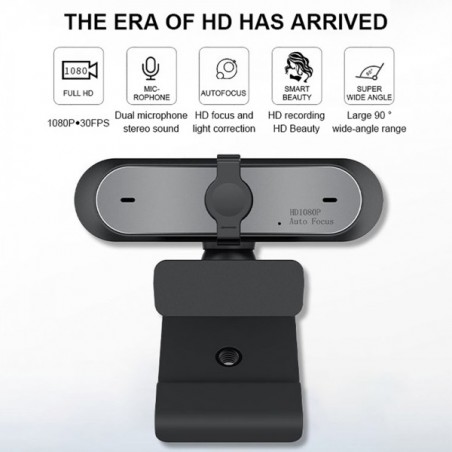 Cámara web M9 PRO - Full HD 1080p con micrófono estéreo