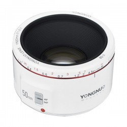 Lente Yongnuo 50mm  f/1.8 versión II para Canon - Blanco