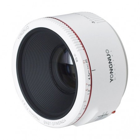 Lente Yongnuo 50mm  f/1.8 versión II para Canon - Blanco