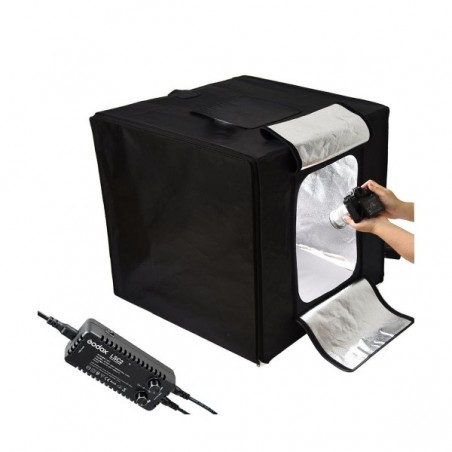 Cubo caja de luz Godox LSD incluyen luces led y adaptador de corriente