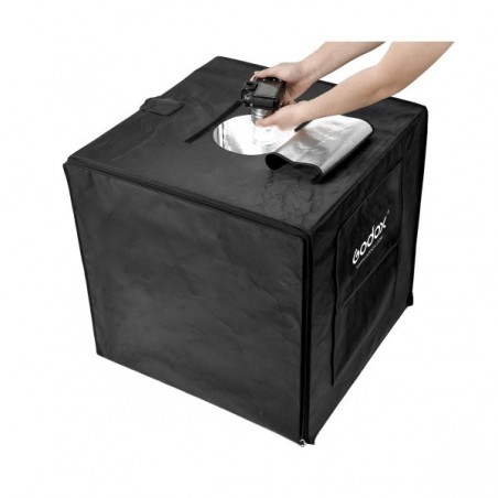 Cubo caja de luz Godox LSD incluyen luces led y adaptador de corriente