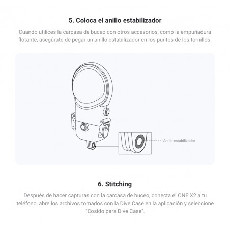 Carcasa sumergible Insta360 para ONE X 2 (Hasta 45 metros) - Dive Case