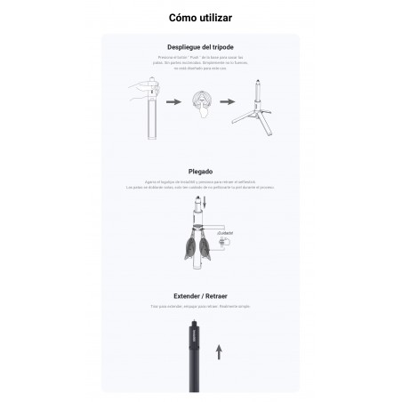 2 en 1 Invisible Selfie Stick + trípode Insta360 para ONE X, ONE X2, ONE R, GO 2, ONE RS