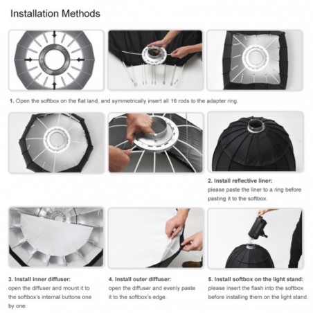 Softbox parabólico Godox P120L de montura Bowens