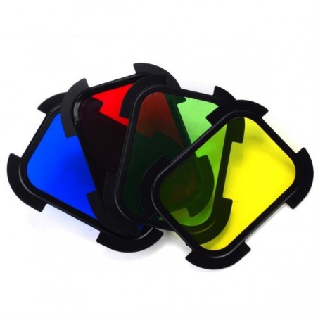 Pack de Barn Door, grilla y filtros de color Godox BD-07 para flash Godox AD200