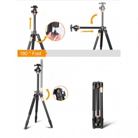 Trípode Monópodo Q999H para cámaras DSLR incluye cabezal panorámico