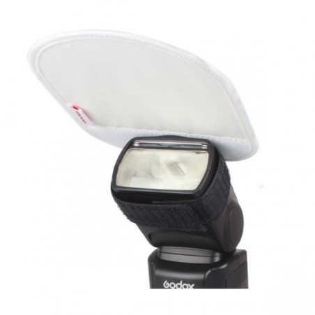 Difusor GODOX MRF-01 para flash portátil (Blanco y Plateado)  17*14cm