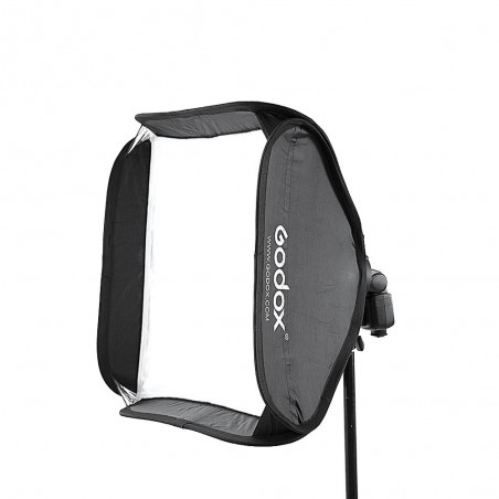 Softbox Godox para flash portátil 60x60cm incluye estuche y bracket tipo S Montura Elinchrom