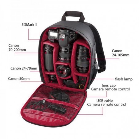 Mochila compacta para cámaras DSLR