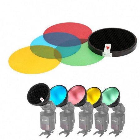 Grilla y filtros de color para flash Wistro AD200 AD360 AD360 II