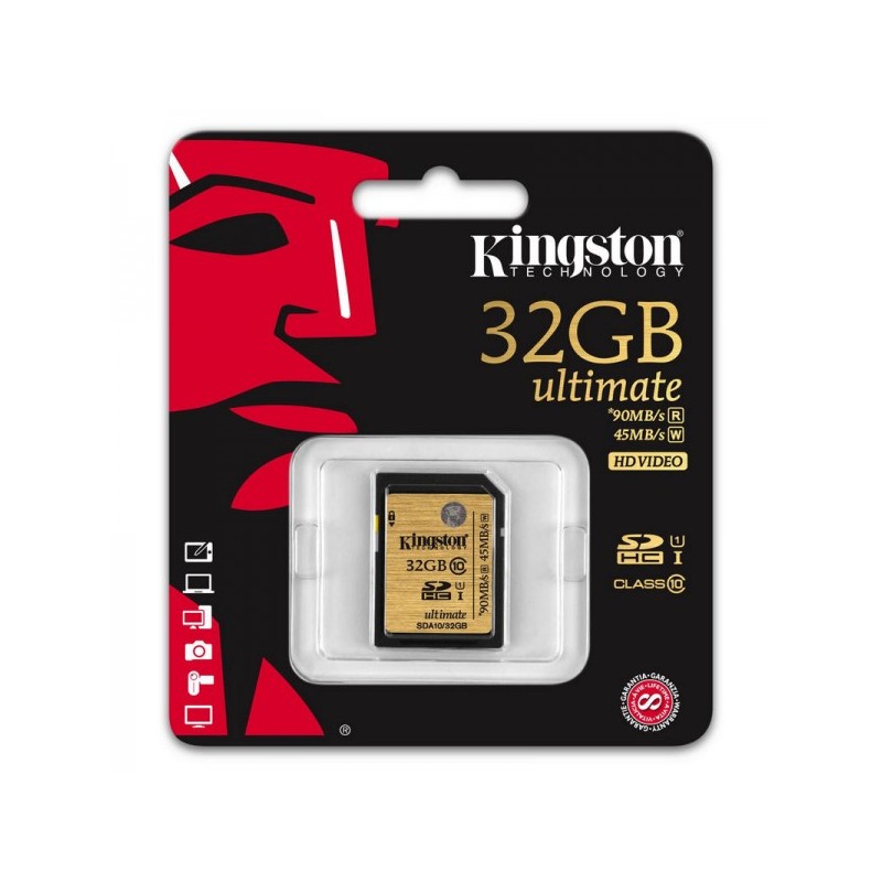 Memoria SD Kingston Ultimate de Clase 10 (90MB/s)