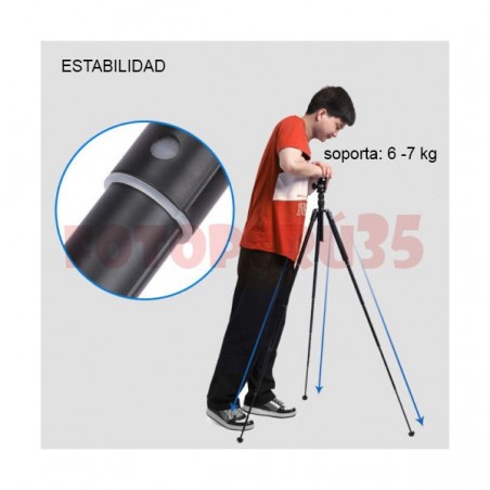Trípode Selens T-170 para cámaras DSLR incluye cabezal panorámico