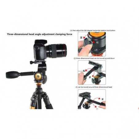 Trípode Monópodo Q666BD para camara DSRL incluye cabezal de video QZSD-80