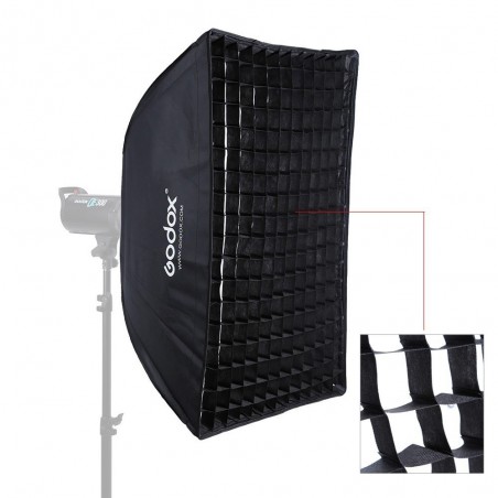 Softbox GODOX de 60x90cm - Tipo Sombrilla - Incluye grilla (Montura Bowens)