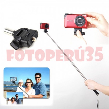 Monopodo para cámara Gopro 1/2/3 y compacta (INCLUYE ADAPTADOR)