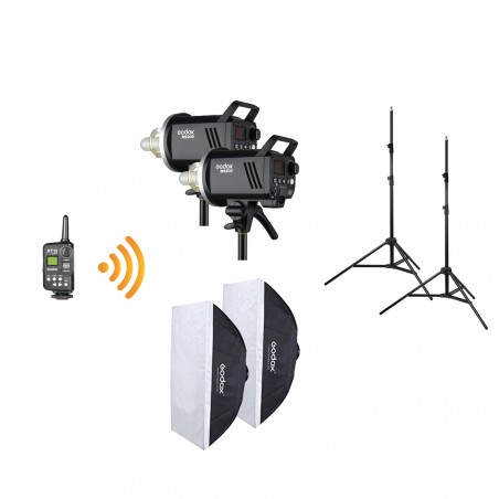 Kit de 2 flashes de estudio GODOX MS200 (200W)