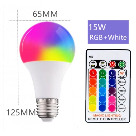 Foco LED RGB de 15W - Incluye Control Remoto