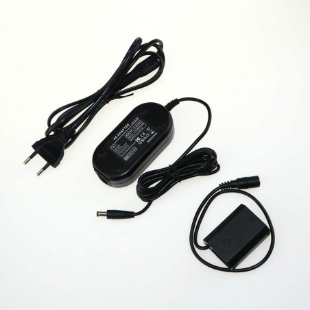 Adaptador de corriente y Batería dummy para Sony NP-FW50 - CÁMARAS ALPHA A6500 A6400 A6300 NEX-3 A7R