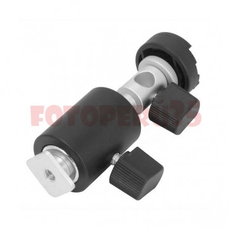 Bracket de rótula para flash portátil y sombrilla tipo C - Swivel 360º - Trípode