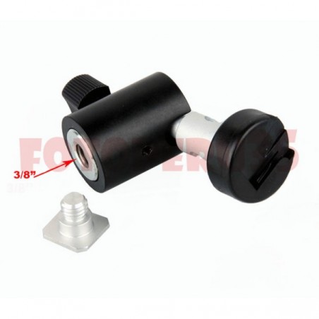 Bracket de rótula para flash portátil y sombrilla tipo C - Swivel 360º - Trípode