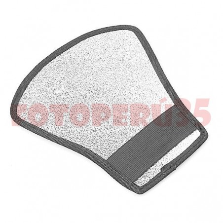 Difusor minireflector para flash portátil (Blanco y Plateado)