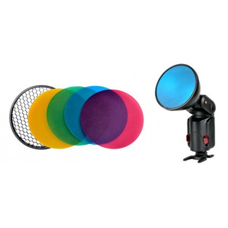 Grilla y filtros de color para flash Wistro AD200 AD360 AD360 II