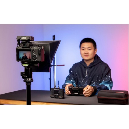 Teleprompter portátil FEELWORLD TP2A para cámaras DSLR y celulares