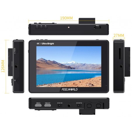 Monitor FEELWORLD LUT7 PRO para cámaras DSLR - HDMI - 7 pulgadas touchscreen
