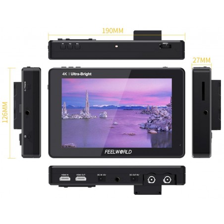 Monitor FEELWORLD LUT7S PRO para cámaras con conector SDI - 7 pulgadas touchscreen