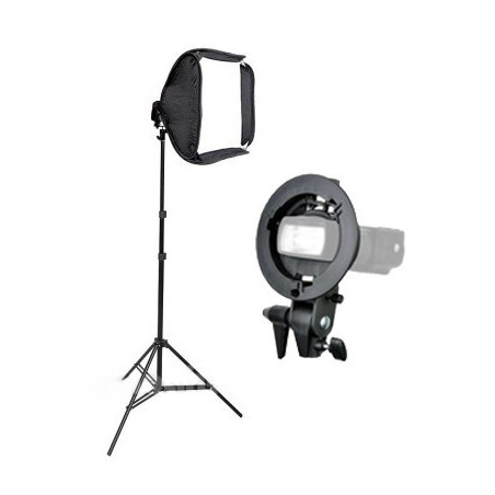 Kit Strobist GODOX de softbox 40x40cm + parante 302 - incluye bracket tipo S