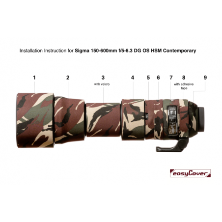 Cobertor EasyCover Lens Oak para lente Sigma 150-600mm f/5-6.3 DG OS HSM Contemporary