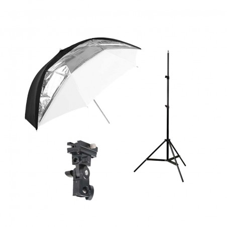 Kit de parante, bracket y sombrilla dual de 83cm GODOX para flash portátil