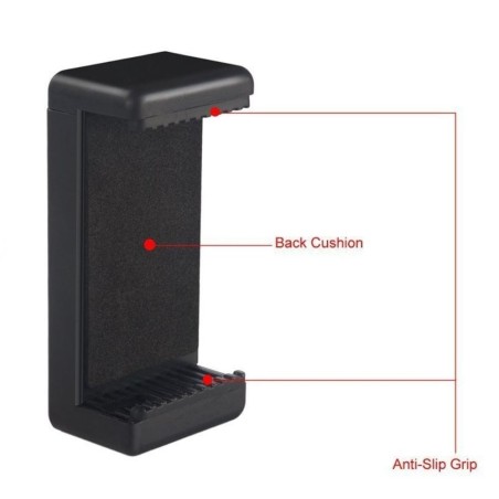 Sujetador para celulares con entrada para trípode de 1/4" - Phone holder