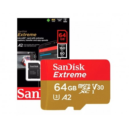Memoria micro SD Sandisk Extreme de 64GB 160MB/s