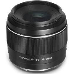 Lente Yongnuo YN 50mm f/1.8 DA DSM para Sony montura E - APS-C - Incluye tapasol
