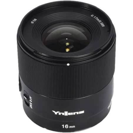 Lente Yongnuo YN 16mm f/1.8 DA DSM para Sony montura E - APS-C - Incluye tapasol