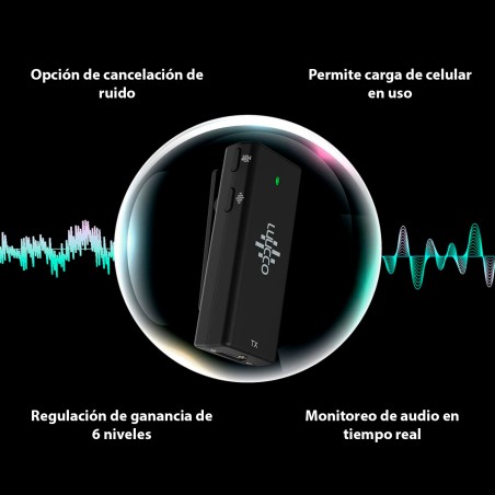 Micrófono inalámbrico LUUCCO ProTalker S2 - Incluye 2 micrófonos, 1 receptor y estuche de carga