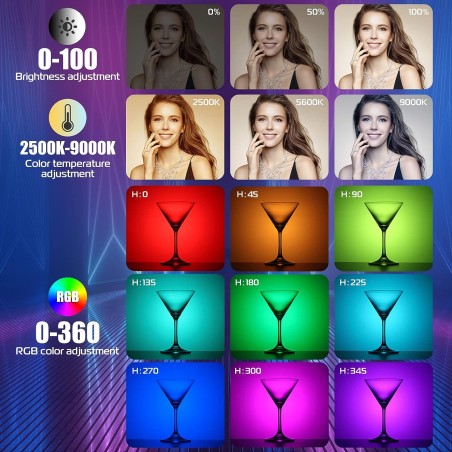 Luz led ULANZI VL119 RGB tipo espada con batería incorporada