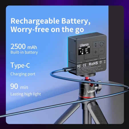 Luz Led ULANZI VL49 Pro RGB con batería incorporada