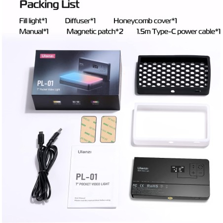 Luz Led ULANZI LT002 RGB con batería incorporada