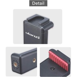 Sujetador ULANZI ST-07 para trípode - Con entrada de zapata - Para celulares smartphone