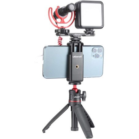 Sujetador ULANZI ST-07 para trípode - Con entrada de zapata - Para celulares smartphone